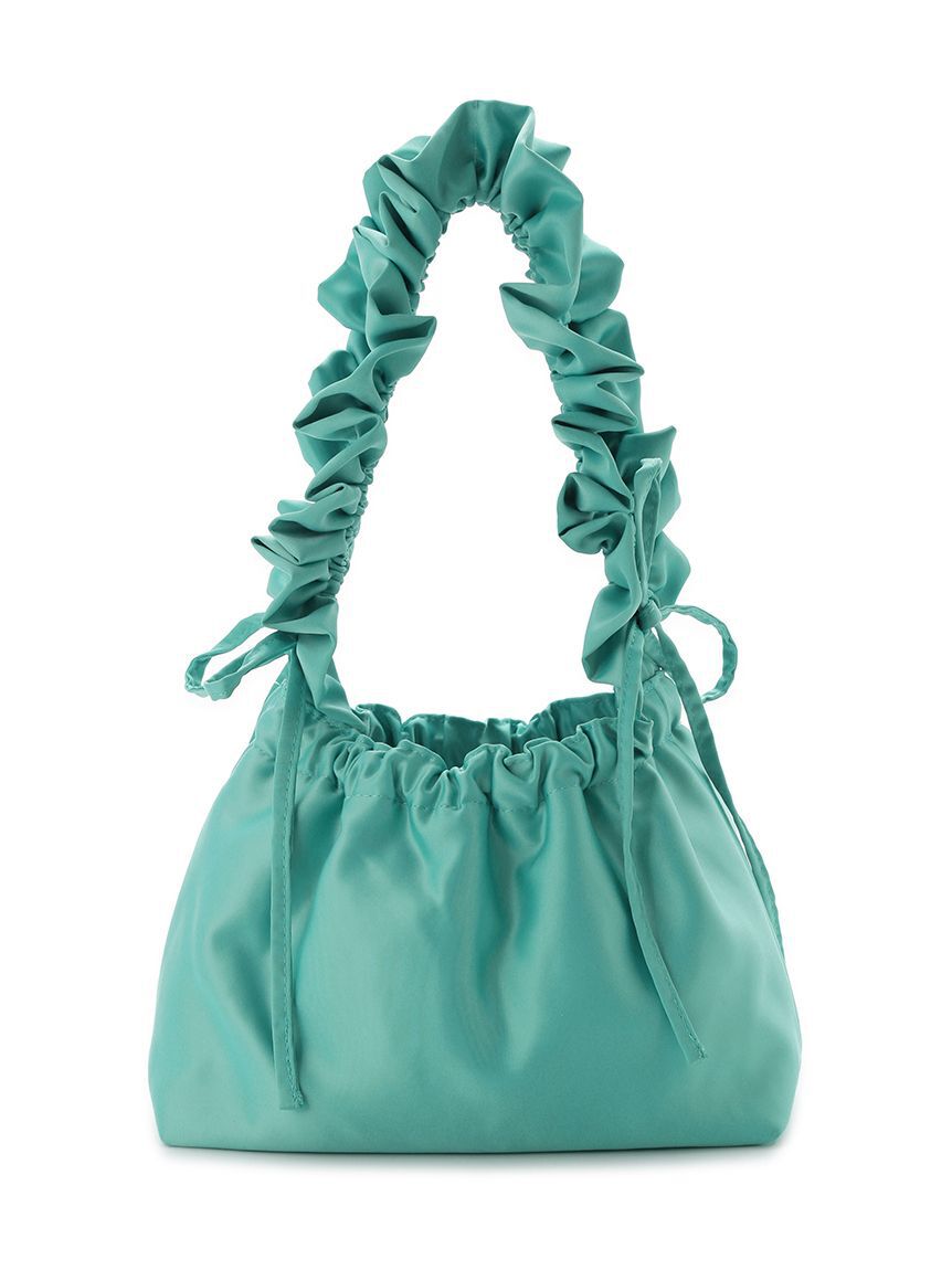 LILY BROWN Lingerie「【LILY BROWN Lingerie】サテンギャザーバケットバッグ」|ハンドバッグ|