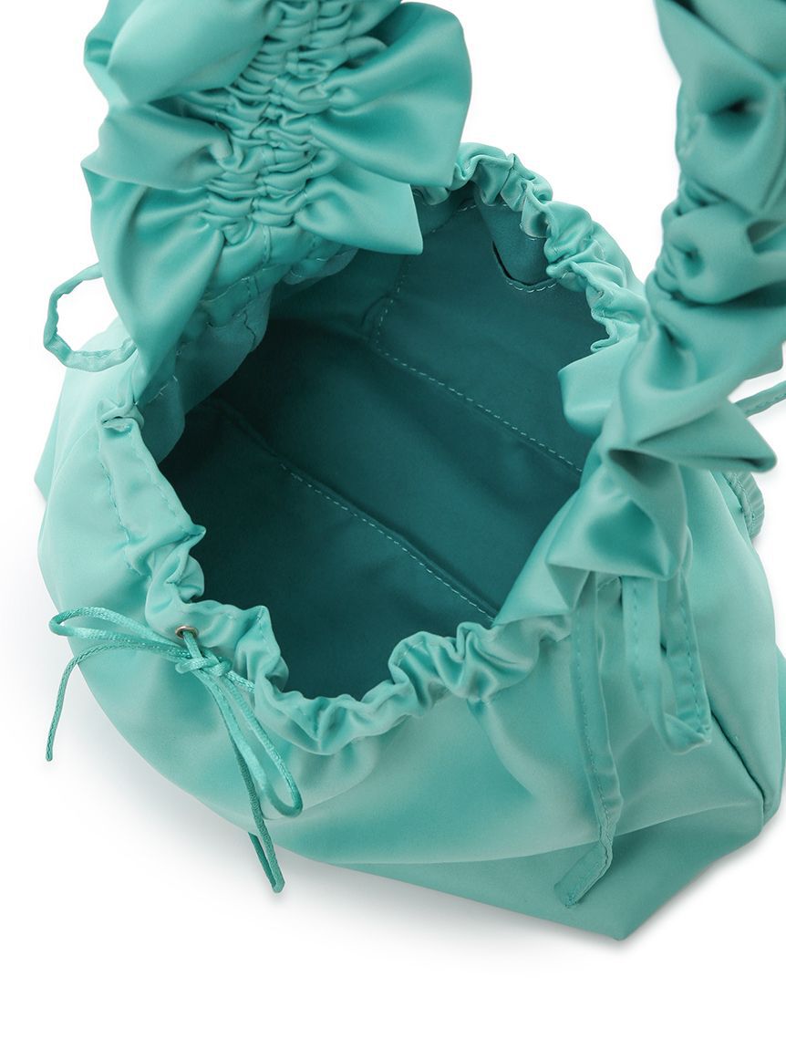 LILY BROWN Lingerie「【LILY BROWN Lingerie】サテンギャザーバケットバッグ」|ハンドバッグ|