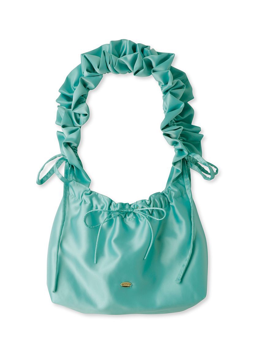 LILY BROWN Lingerie「【LILY BROWN Lingerie】サテンギャザーバケットバッグ」|ハンドバッグ|TUQ