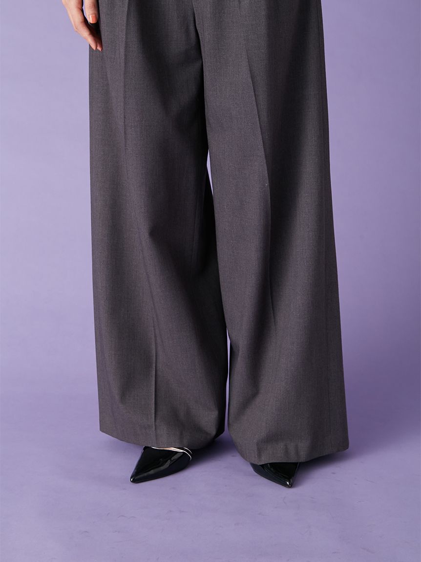 LILY BROWN「ベルト付きタックワイドパンツ」|その他|