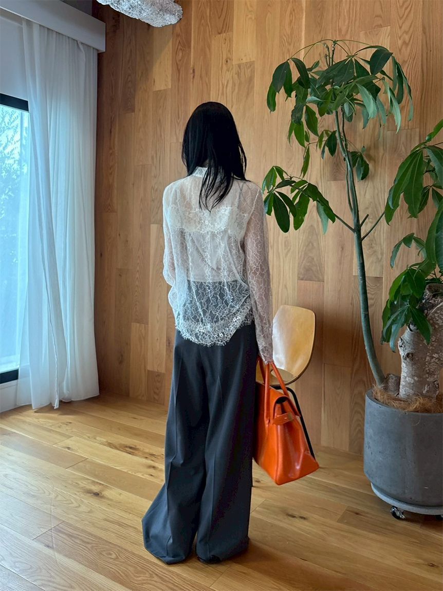 LILY BROWN「ベルト付きタックワイドパンツ」|その他|