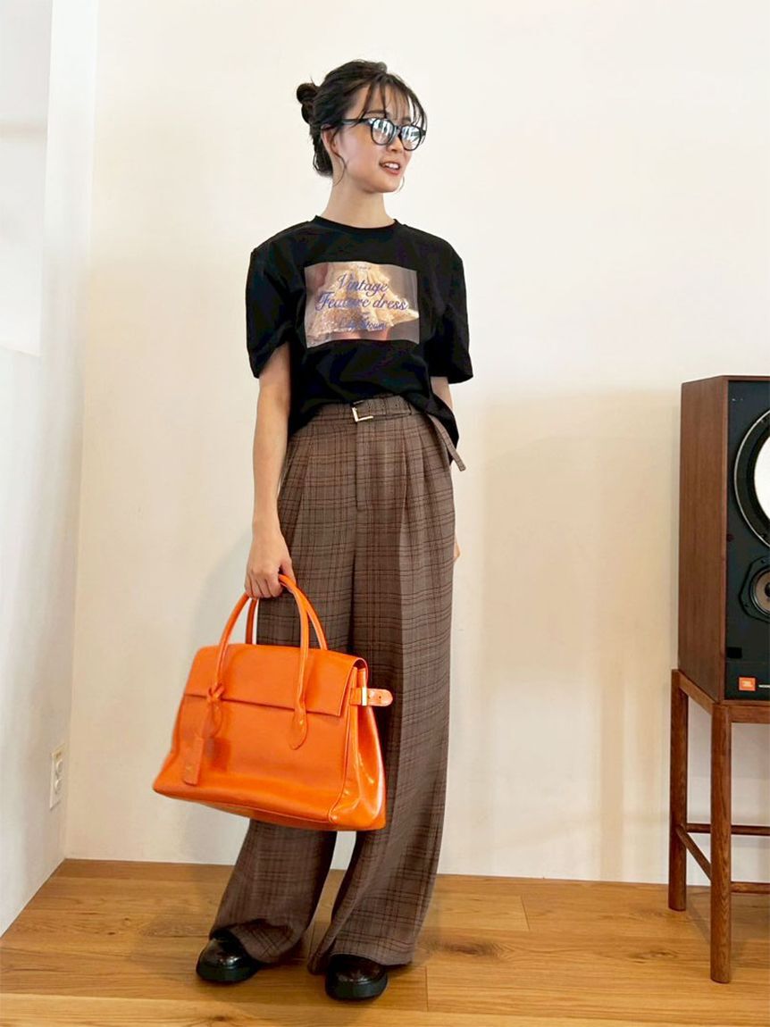 LILY BROWN「ベルト付きタックワイドパンツ」|その他|