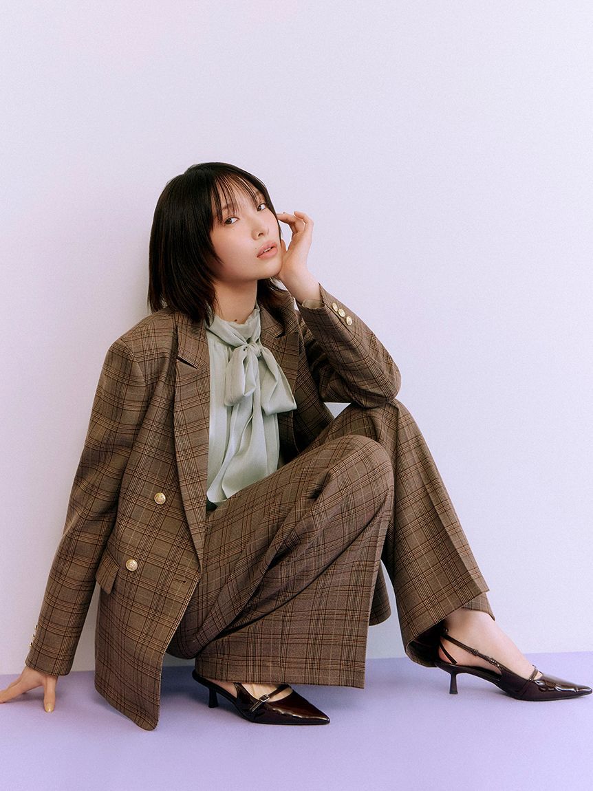 LILY BROWN「ベルト付きタックワイドパンツ」|その他|