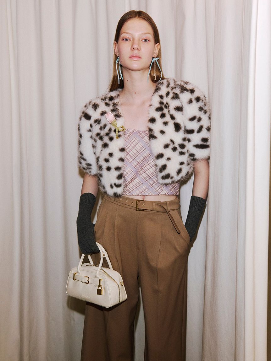 LILY BROWN「ベルト付きタックワイドパンツ」|その他|