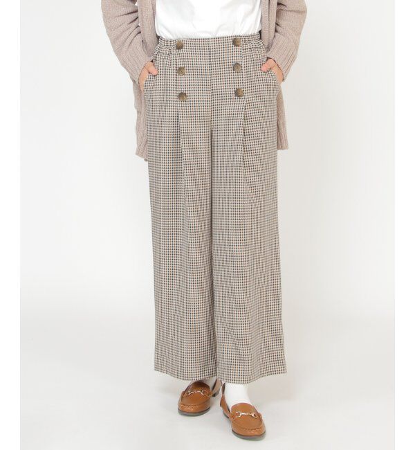 ikka「RENU ウーリッシュサーモワイドパンツ」|その他|キャメル