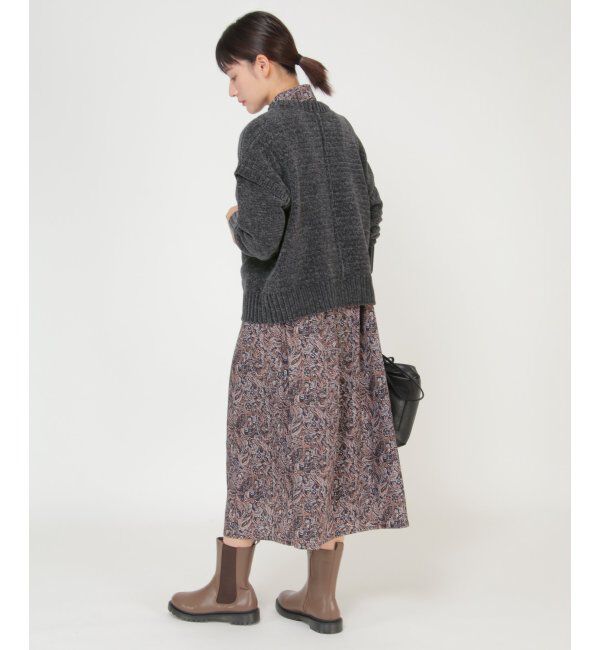 ikka「モールニット袖デザインプルオーバー」|プルオーバー|