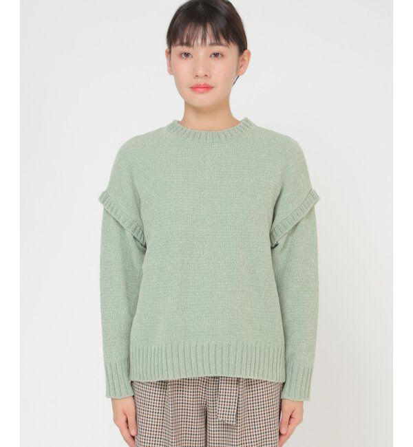 ikka「モールニット袖デザインプルオーバー」|プルオーバー|