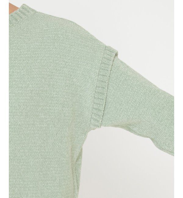 ikka「モールニット袖デザインプルオーバー」|プルオーバー|