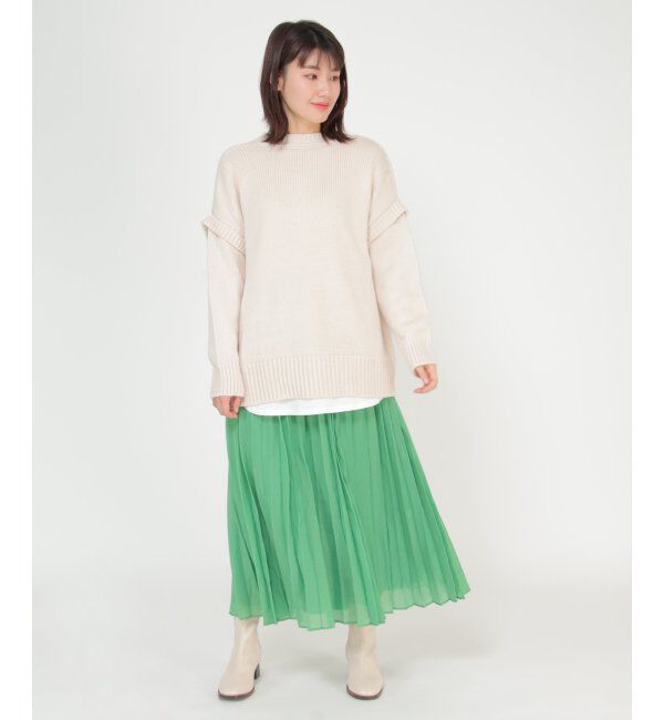 ikka「シャイニープリーツスカート」|スカート|
