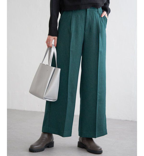 ikka「ウーリッシュフラノワイドパンツ」|その他|