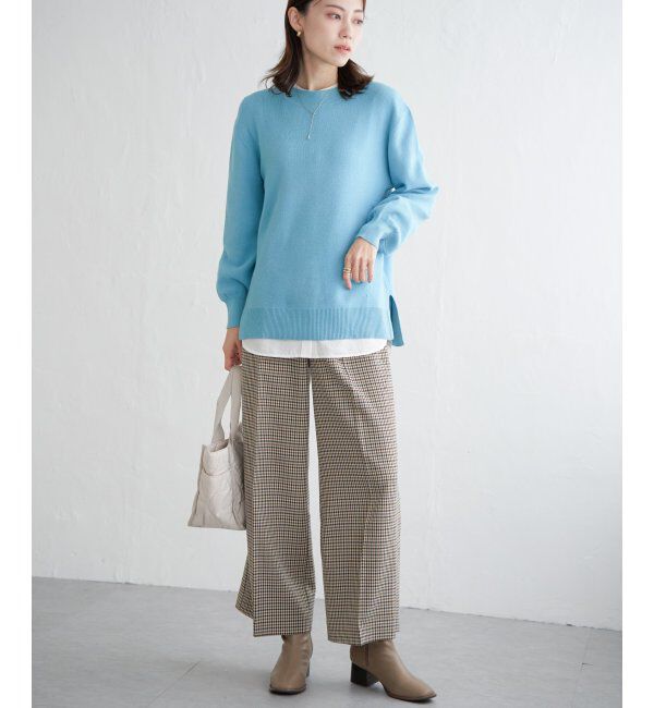 ikka「ウーリッシュフラノワイドパンツ」|その他|