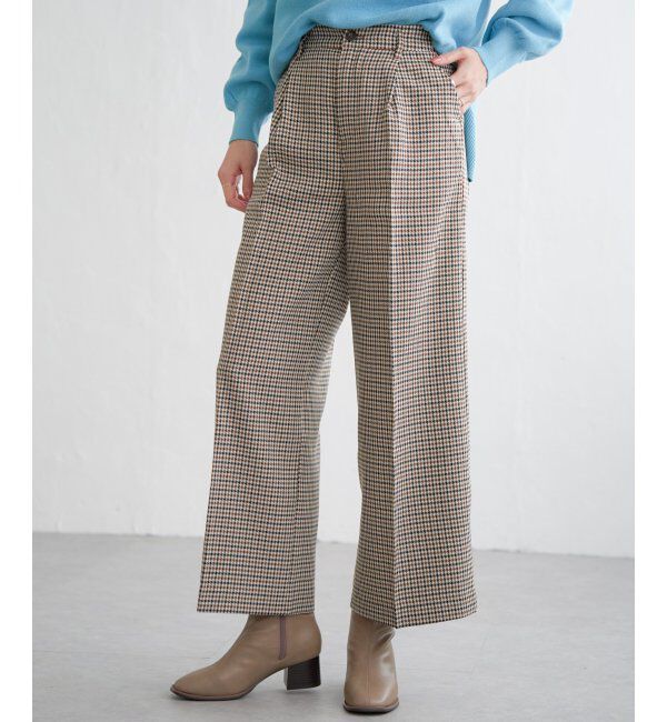 ikka「ウーリッシュフラノワイドパンツ」|その他|