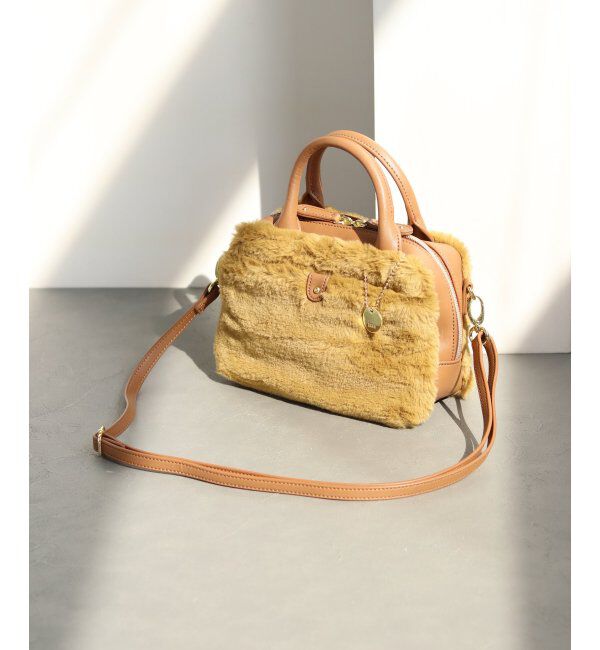 ikka「エコファー2WAYミニショルダーバッグ」|その他|マスタード
