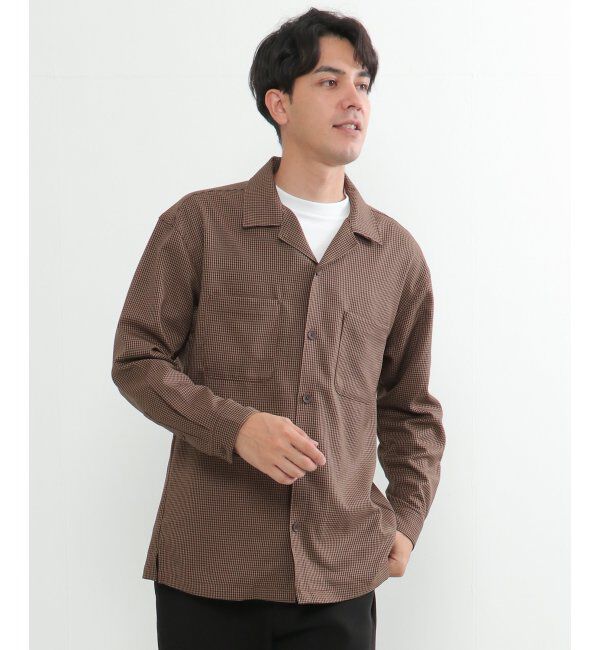 ikka「【イージーケア／シワ軽減】LANATEC CPOシャツ」|シャツ・ブラウス|ブラウン
