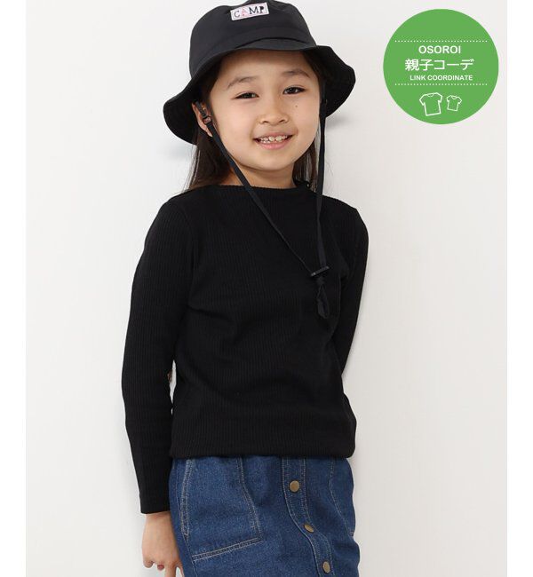 ikka kids「三角テレコロンTシャツ（120~160cm）」|Tシャツ・カットソー|ブラック