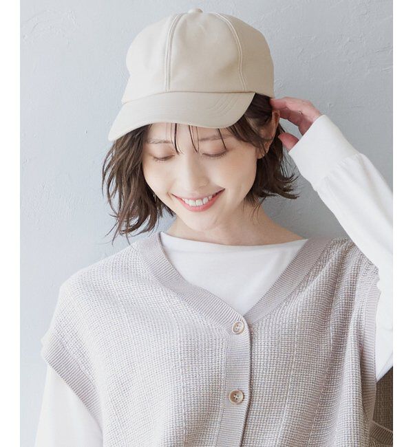 ikka「PUプレーンキャップ」|その他|オフホワイト