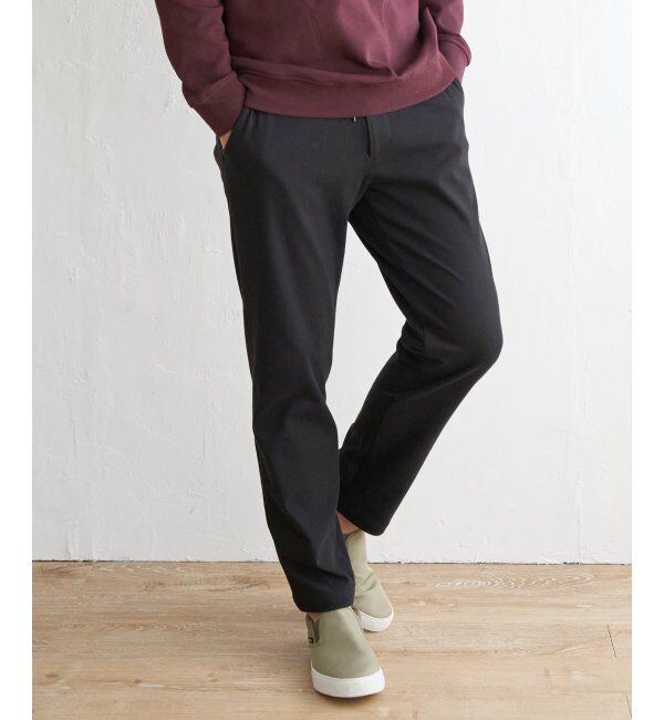 ikka「EASYSTRETCH 起毛イージーパンツ」|その他|ブラック