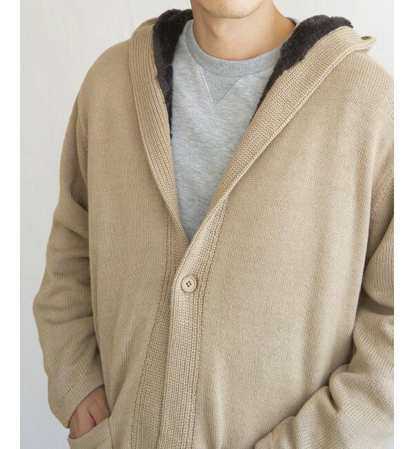 ikka「ボアフリースニットフーディガン」|その他|