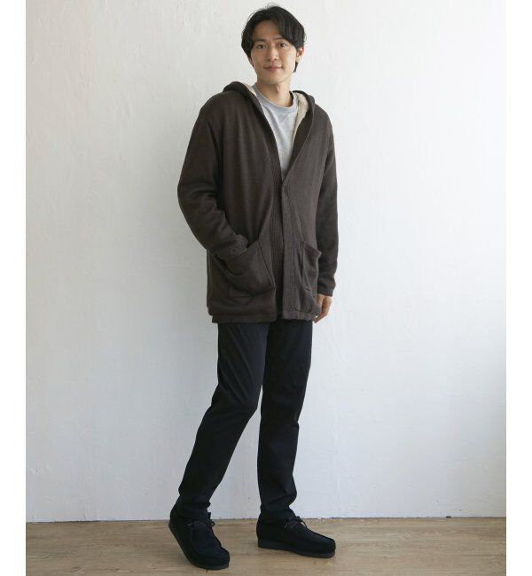 ikka「ボアフリースニットフーディガン」|その他|