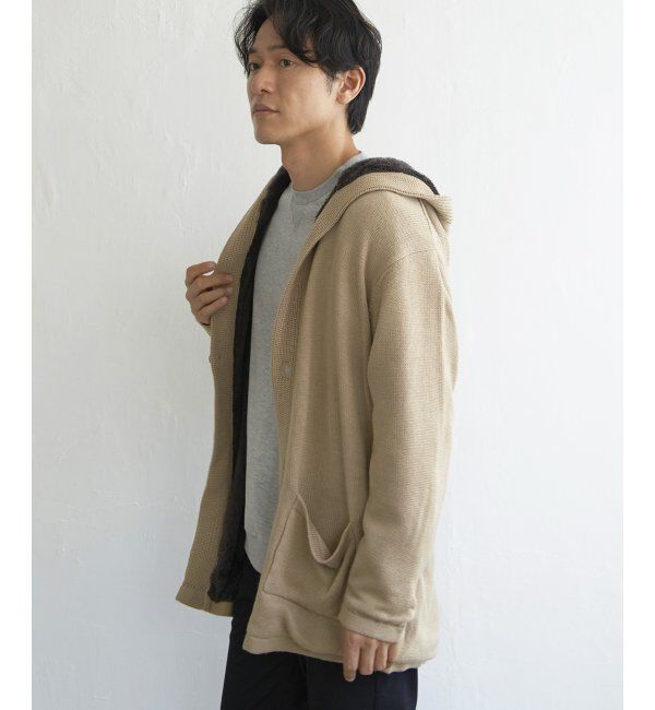 ikka「ボアフリースニットフーディガン」|その他|