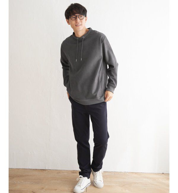 ikka「【抗菌防臭／吸水速乾】清潔フェイクスエードルーイカラー」|パーカー|