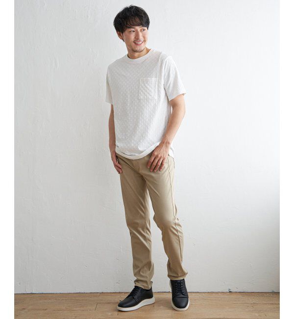 IKKA LOUNGE「リンクスジャカード市松Tシャツ」|Tシャツ・カットソー|