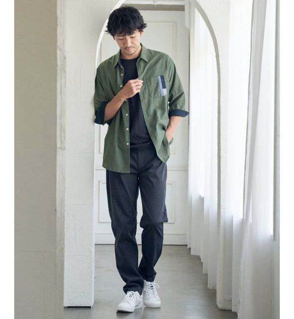 IKKA LOUNGE「リンクスジャカード市松Tシャツ」|Tシャツ・カットソー|