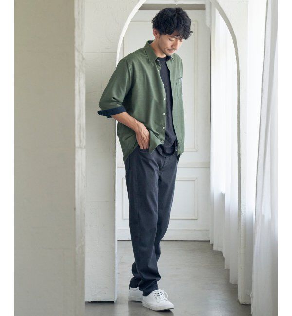 IKKA LOUNGE「リンクスジャカード市松Tシャツ」|Tシャツ・カットソー|