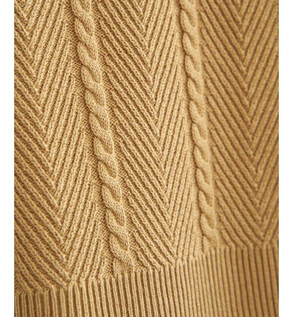 ikka「サイドリボンニットベスト」|ニット・セーター|