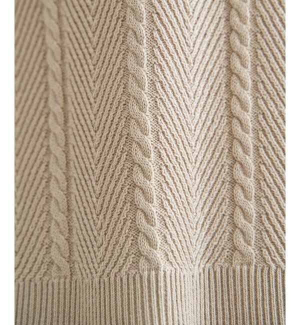 ikka「サイドリボンニットベスト」|ニット・セーター|