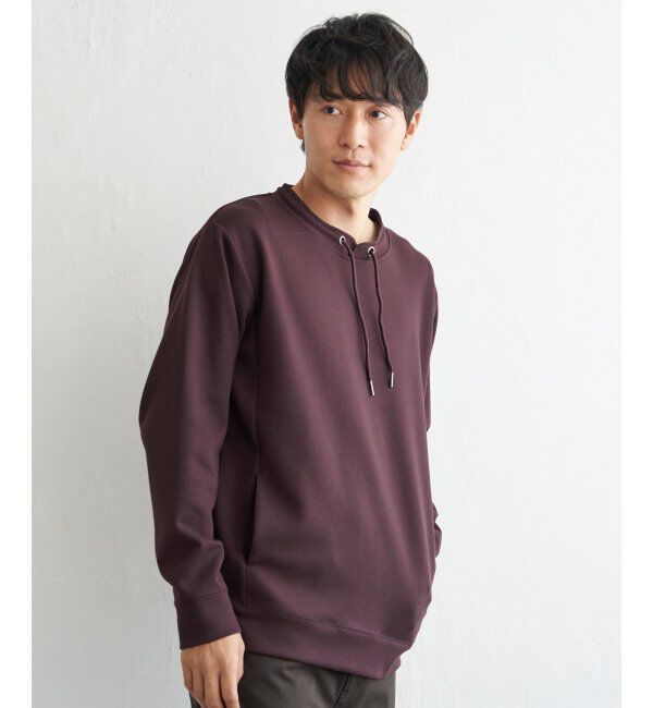 ikka「【抗菌防臭】GOKU楽ダンボールルーイカラー」|パーカー|ワイン