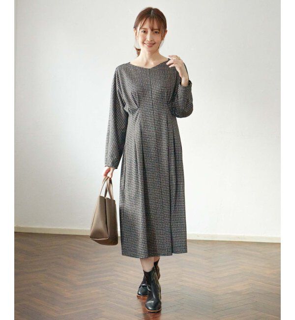 IKKA LOUNGE「カットジャガードワンピース」|ドレス|