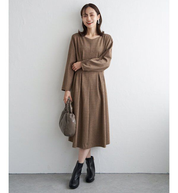 IKKA LOUNGE「カットジャガードワンピース」|ドレス|