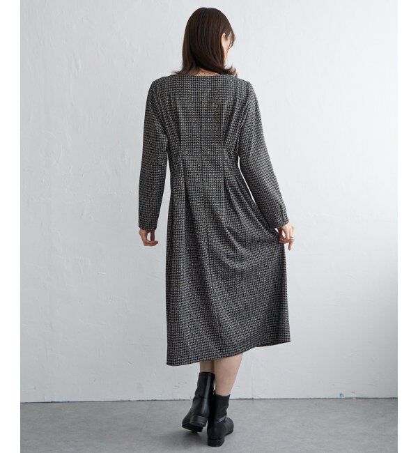 IKKA LOUNGE「カットジャガードワンピース」|ドレス|