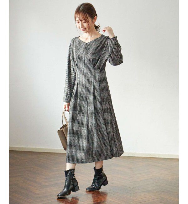 IKKA LOUNGE「カットジャガードワンピース」|ドレス|