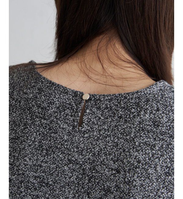 ikka「カットツイード裾レイヤードプルオーバー」|その他|