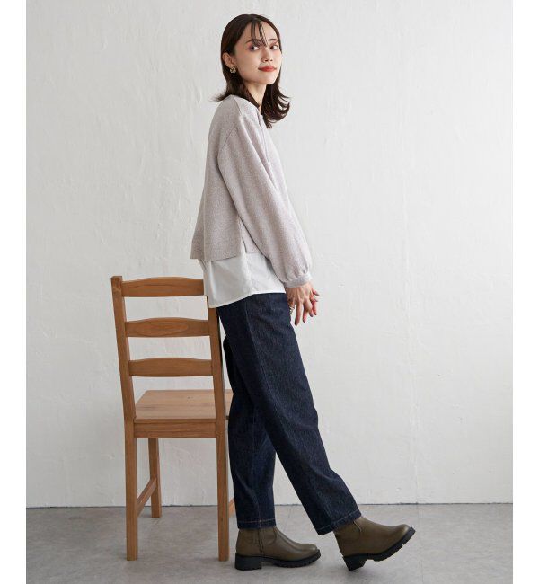 ikka「カットツイード裾レイヤードプルオーバー」|その他|