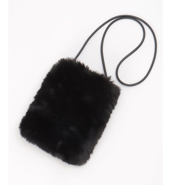 ikka「エコファーミニショルダーバッグ」|その他|ブラック