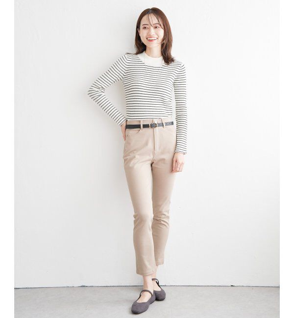 ikka「【洗濯機で洗える】クリーミーミニハイネックリブニット」|プルオーバー|