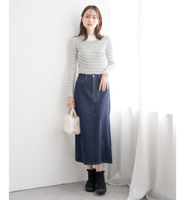 ikka「【洗濯機で洗える】クリーミーミニハイネックリブニット」|プルオーバー|