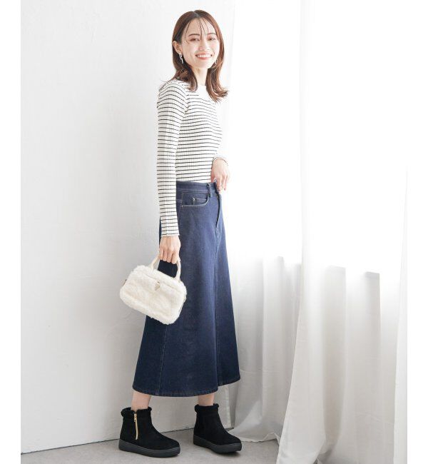 ikka「【洗濯機で洗える】クリーミーミニハイネックリブニット」|プルオーバー|