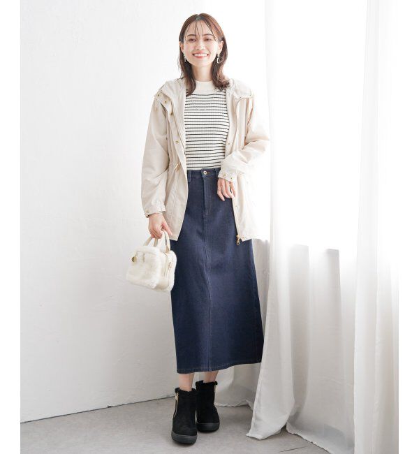 ikka「【洗濯機で洗える】クリーミーミニハイネックリブニット」|プルオーバー|