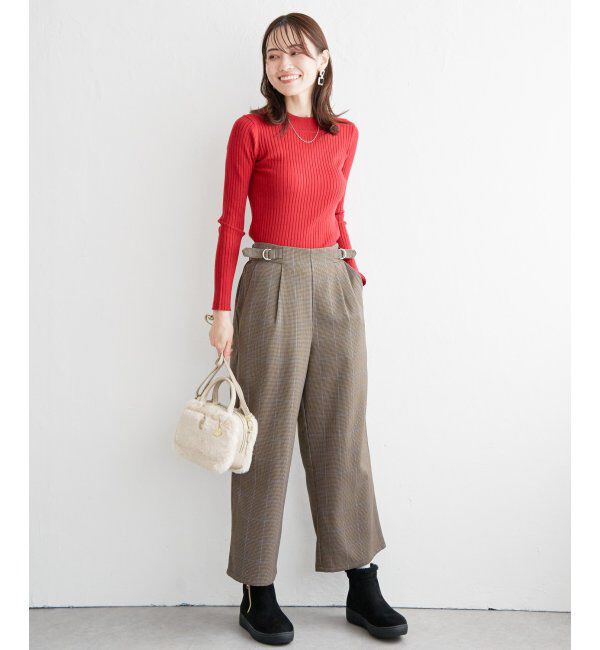 ikka「【洗濯機で洗える】クリーミーミニハイネックリブニット」|プルオーバー|