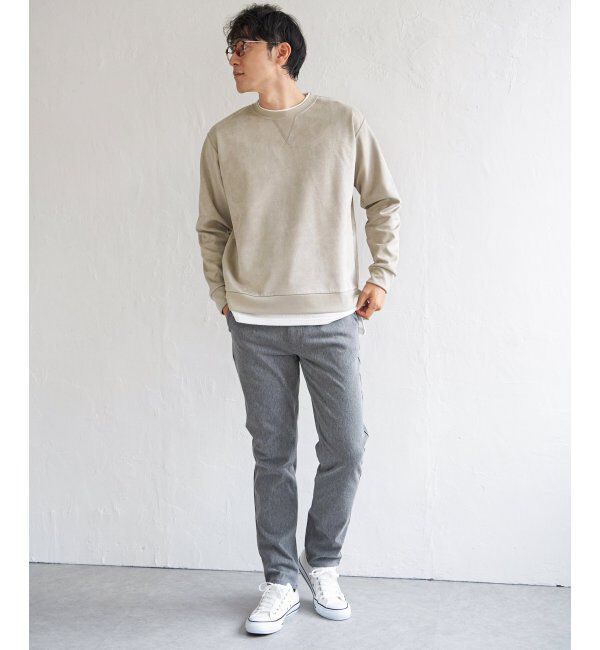 ikka「GOKU楽 フェイクスエードレイヤード」|パーカー|