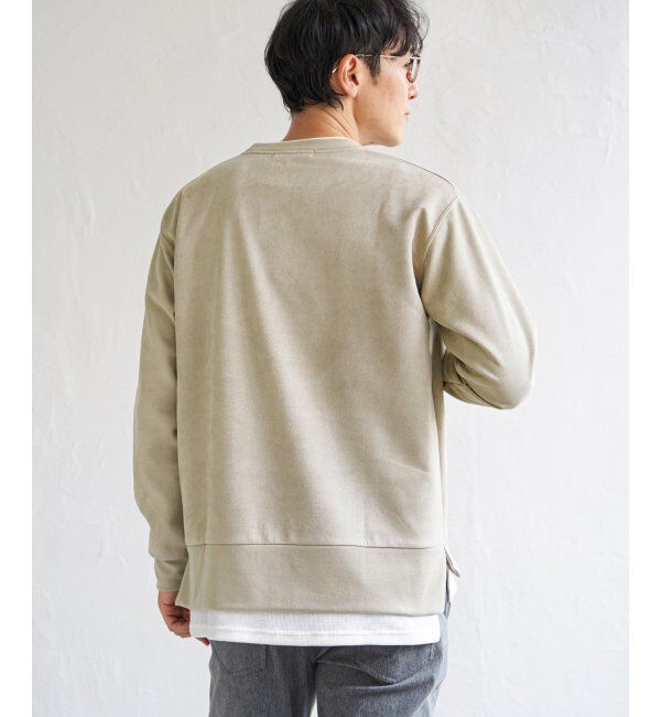 ikka「GOKU楽 フェイクスエードレイヤード」|パーカー|