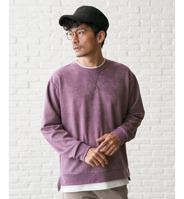 ikka「GOKU楽 フェイクスエードレイヤード」|パーカー|