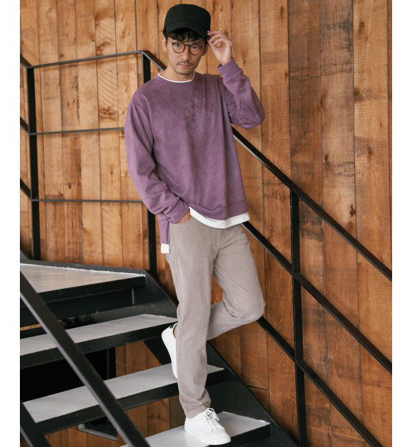 ikka「GOKU楽 フェイクスエードレイヤード」|パーカー|