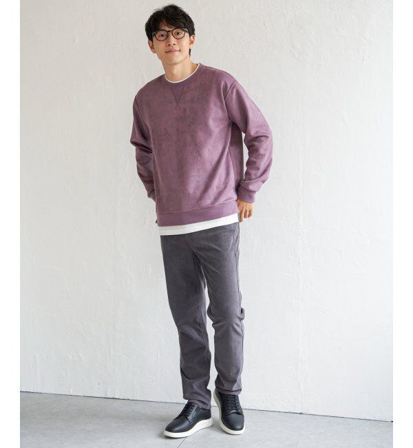 ikka「GOKU楽 フェイクスエードレイヤード」|パーカー|