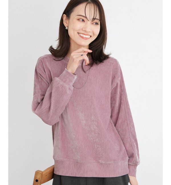 ikka「ベロアプルオーバー」|その他|ピンク