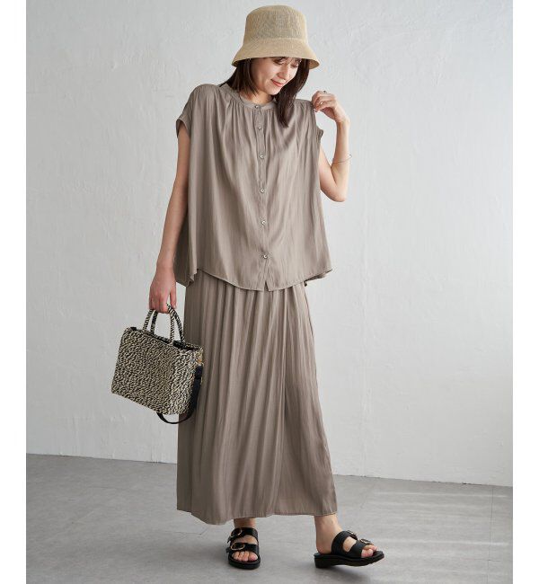 ikka「【セットアップ対応】カッセンボリュームラップスカーチョ」|その他|